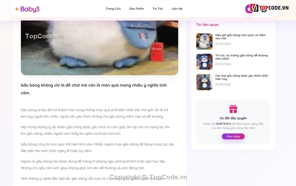 Website chat,bán gấu bông,code bán gấu bông